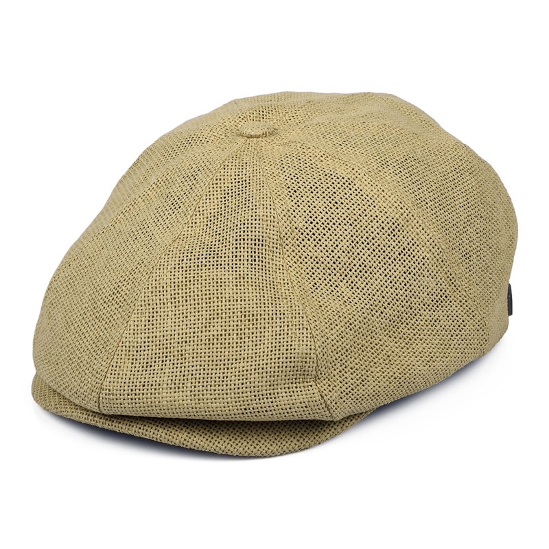 Brixton Hats Brood Lightweight X Snap Straw Newsboy Cap – Natural S