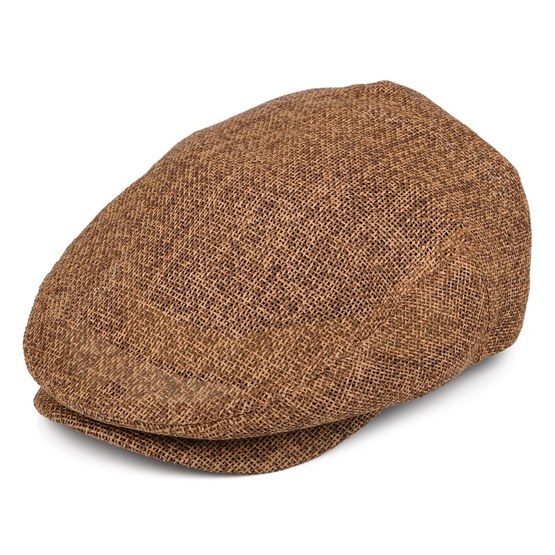 Brixton Hats Hooligan Straw Flat Cap – Toffee Small/Medium