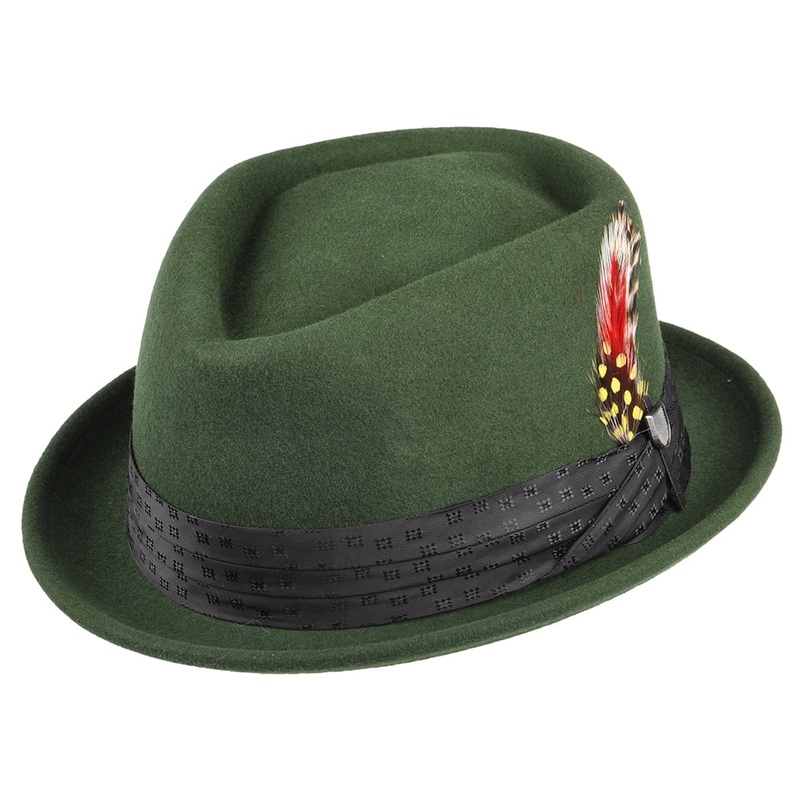 Brixton Hats Stout Wool Felt Pork Pie Hat – Moss Small-56cm