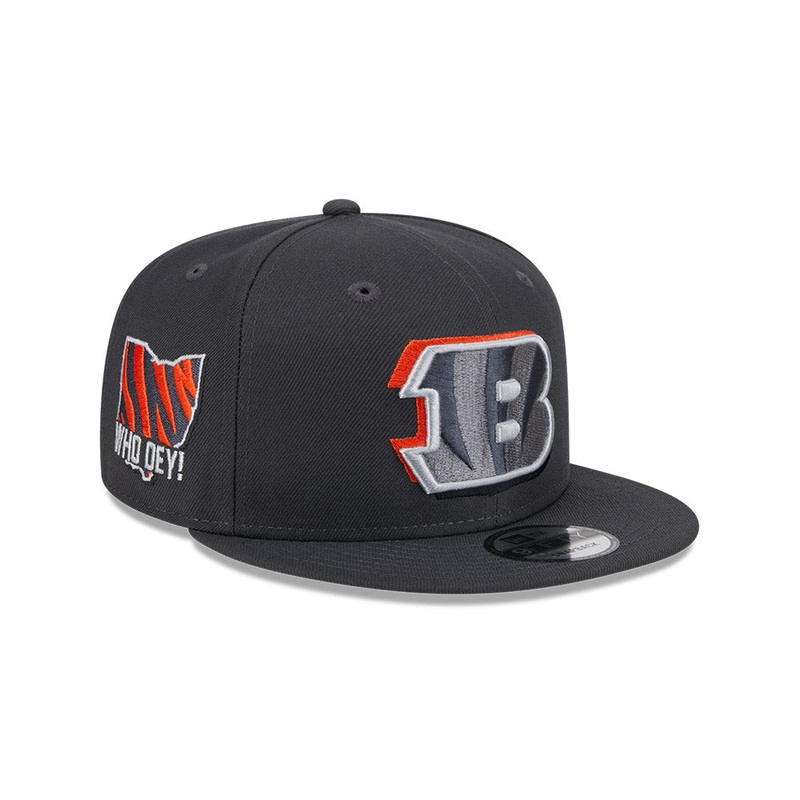 Cincinnati Bengals New Era 2024 NFL Draft 9FIFTY Snapback Hat – Graphite