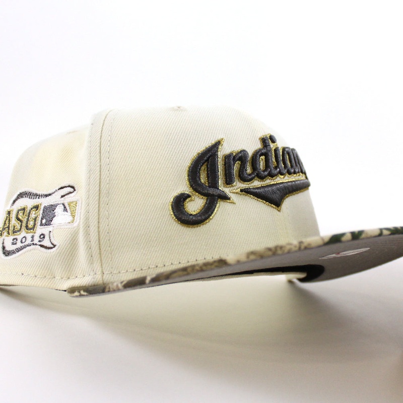 Cleveland Indians 2019 All Star Game New Era 59Fifty Fitted Hat (Chrome White RealTree Gray Under Brim) 7