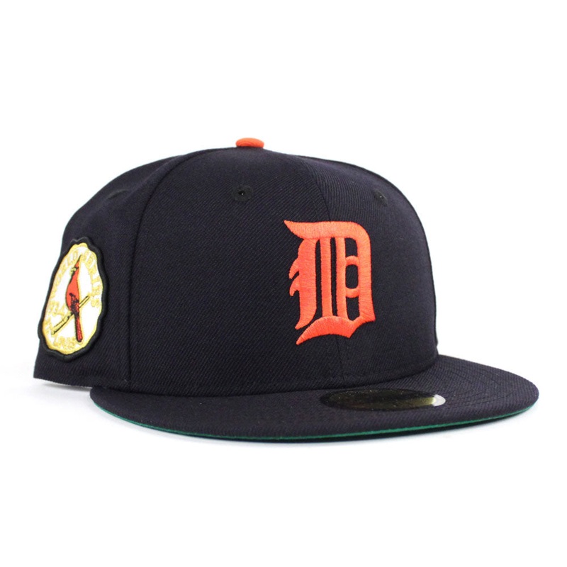 Detroit Tigers 1934 World Series New Era 59Fifty Fitted Hat (Orange Navy Green Under Brim) 6 7/8