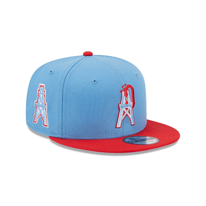 Houston Oilers New Era CITY ORIGINALS 9Fifty Snapback Hat – Sky/Red