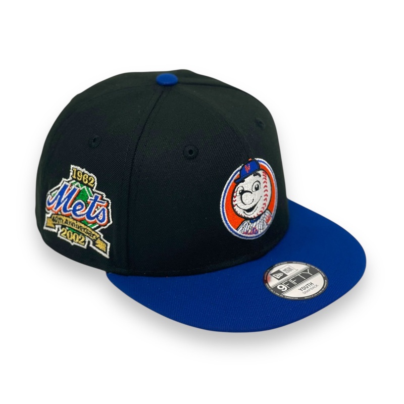 KIDS NEW YORK METS (BLACK/ROYAL) (MR MET, 1962 “40TH ANN”) NEW ERA 9FIFTY SNAPBACK