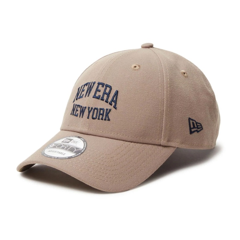 New Era College Logo Beige 9FORTY Adjustable Cap OSFM