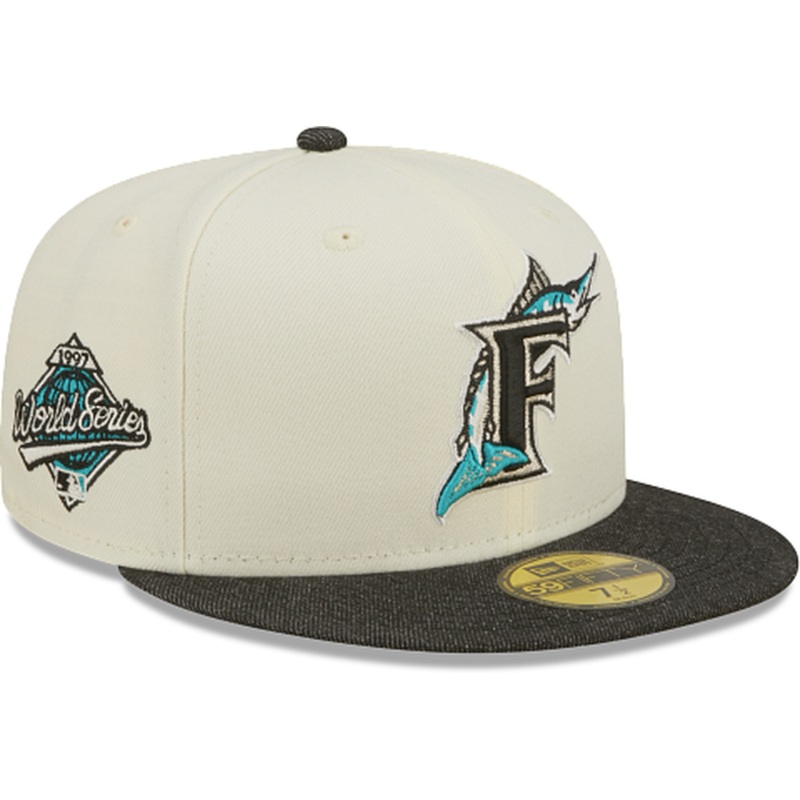 New Era Florida Marlins Black Denim 2022 59FIFTY Fitted Hat