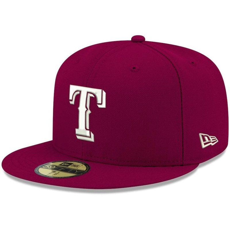New Era Texas Rangers Cardinal Logo 59FIFTY Fitted Hat