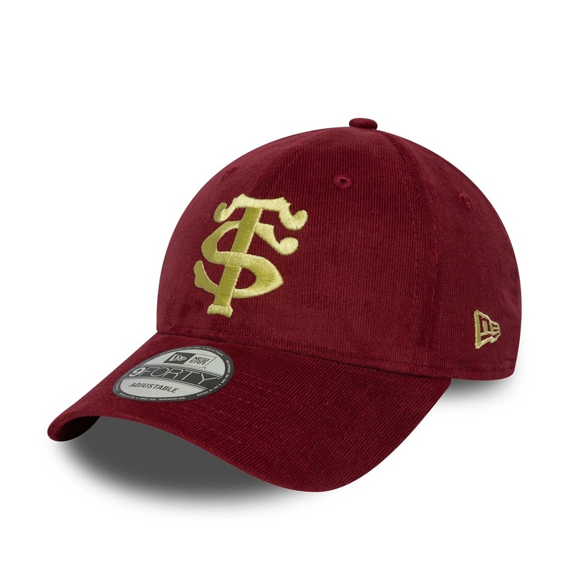 Stade Toulousain Cord Dark Red 9FORTY Adjustable Cap OSFM