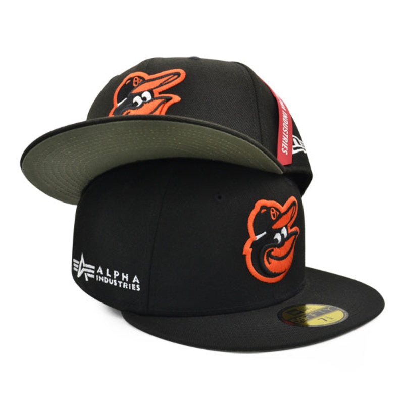Baltimore Orioles ALPHA INDUSTRIES X Exclusive New Era 59Fifty Fitted Hat – Black/Army UV 6 7/8