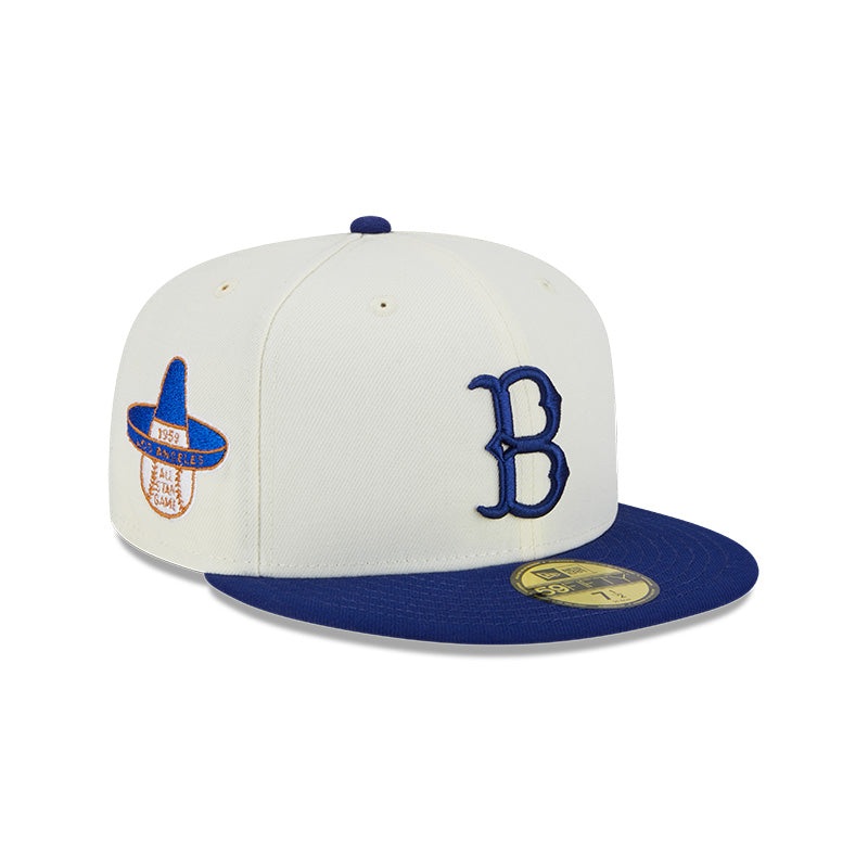 Brooklyn Dodgers 1959 ALL-STAR GAME Exclusive New Era RETRO 59FIFTY Fitted Hat – Chrome/Royal 6 7/8