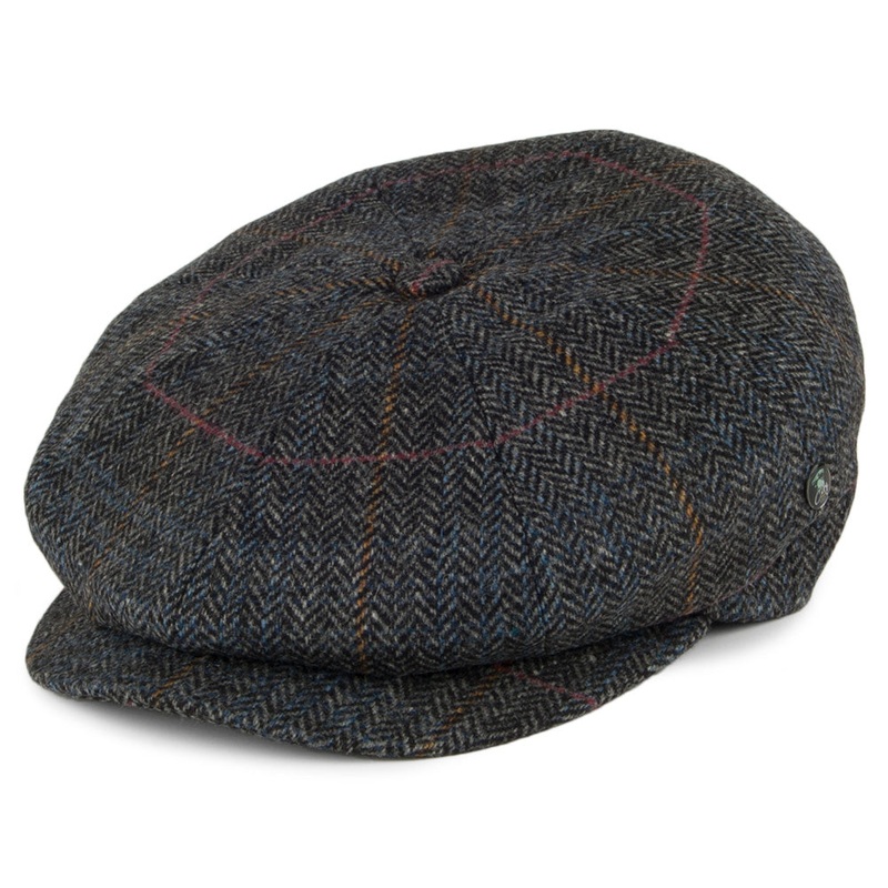 City Sport Herringbone II Wool Newsboy Cap – Grey S