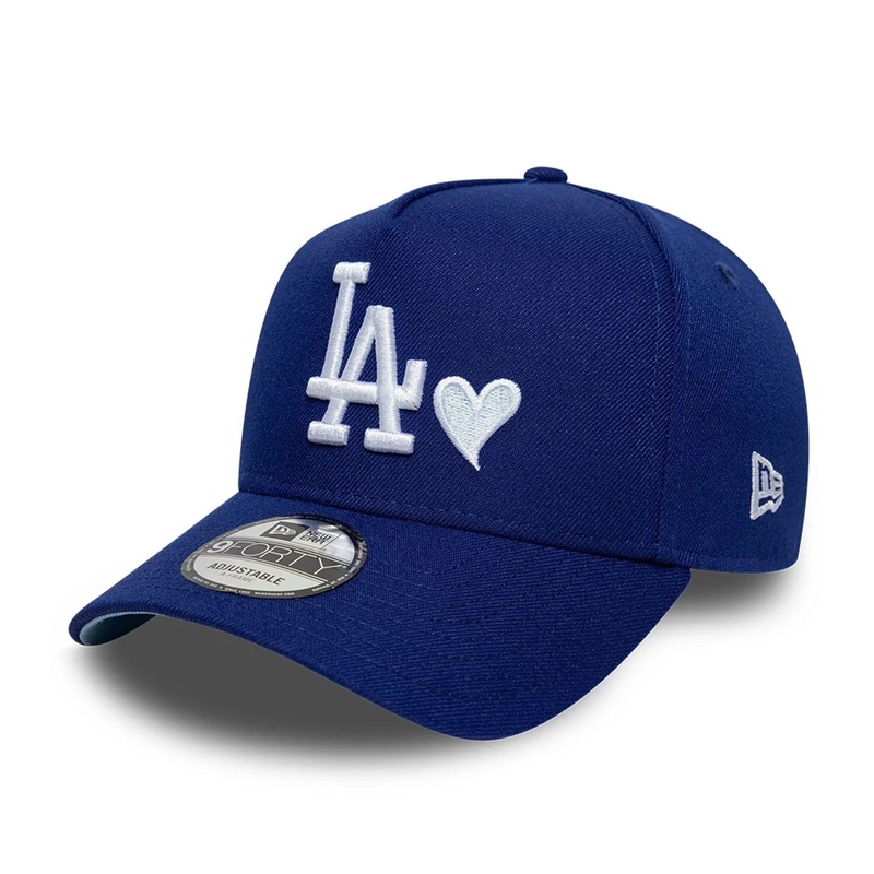 LA Dodgers MLB Heart Dark Blue 9FORTY A-Frame Adjustable Cap OSFA