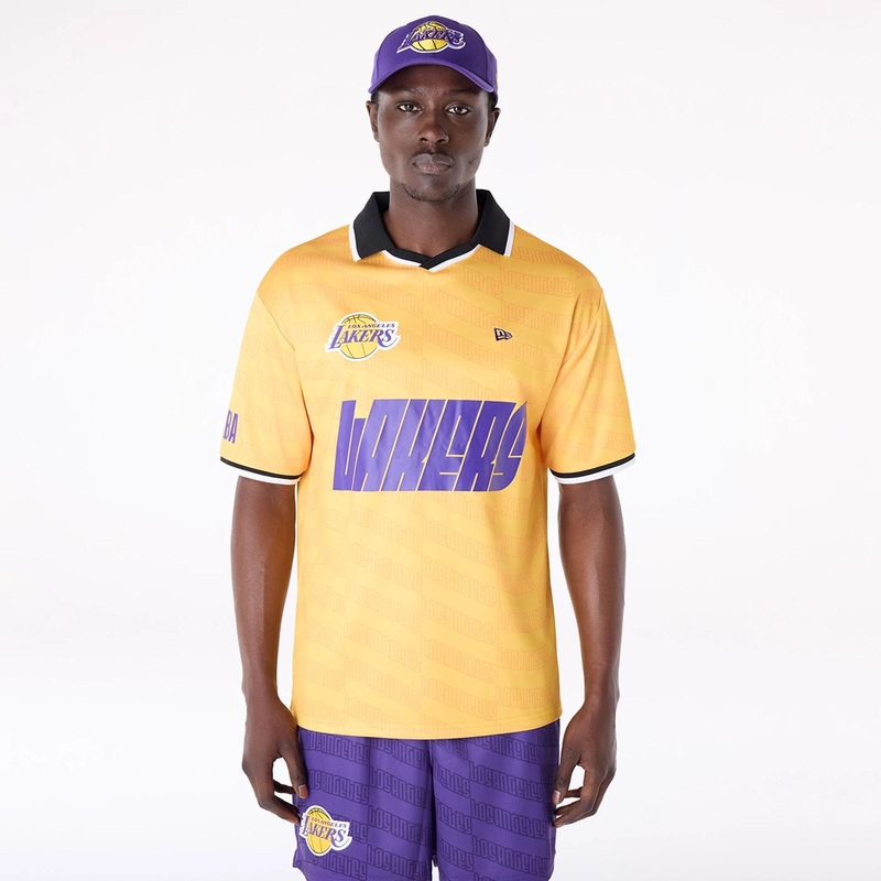 LA Lakers NBA Soccer Yellow Oversized T-Shirt XS