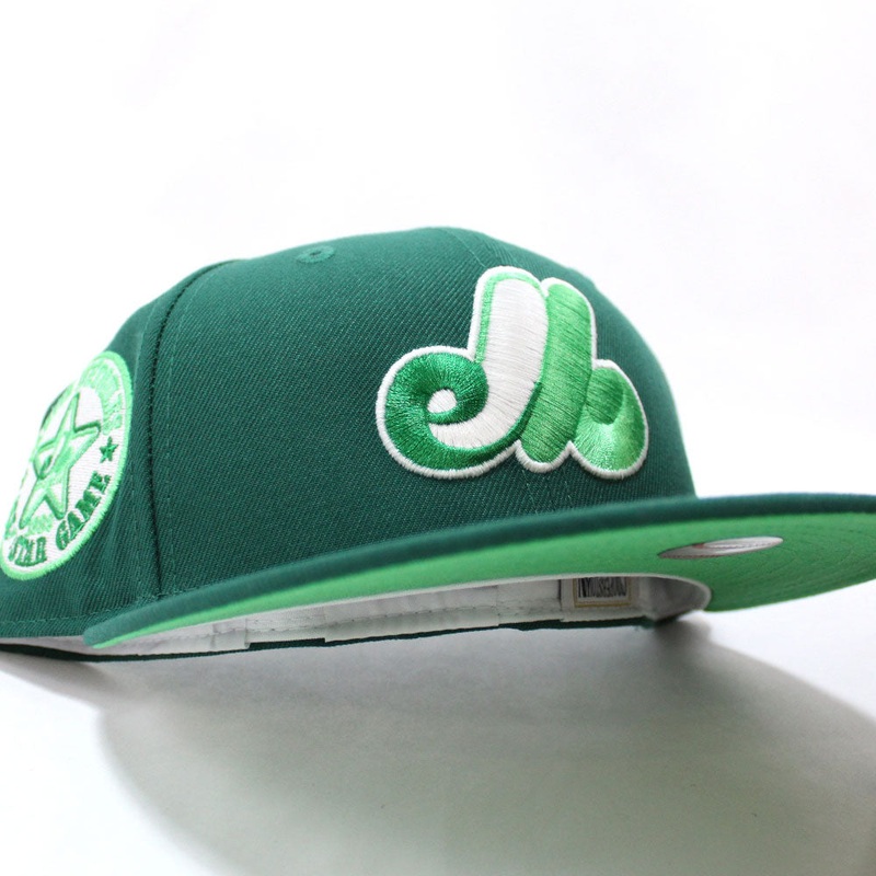Montreal Expos 1982 All Star Game New Era Fitted 59Fifty Hat (Emerald Green Light Green Under Brim) 7
