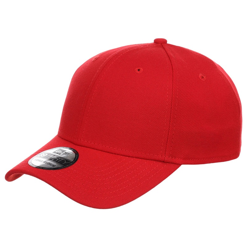 New Era Blank Poly 39THIRTY Cap – Scarlet L/XL
