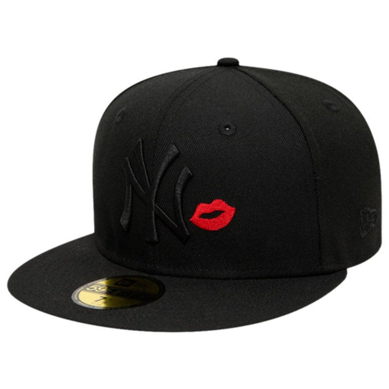 New Era New York Yankees Black Red Lips Kiss 1999 World Series 59FIFTY Fitted Hat