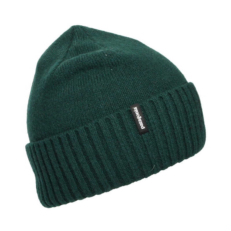 Patagonia Hats Brodeo Recycled Wool Beanie Hat – Dark Green 1-Size