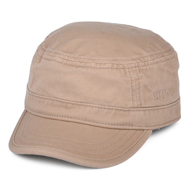 Stetson Hats Cotton Army Cap – Beige S