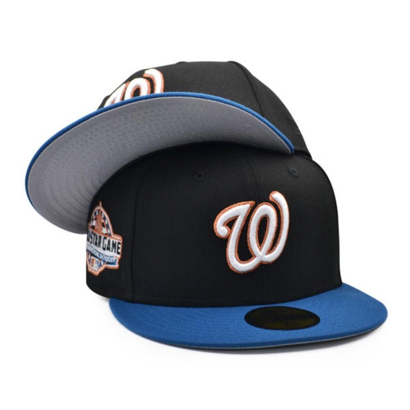 Washington Nationals 2018 ALL-STAR GAME Exclusive New Era 59Fifty Fitted Hat  Black/Seashore Blue 6 7/8