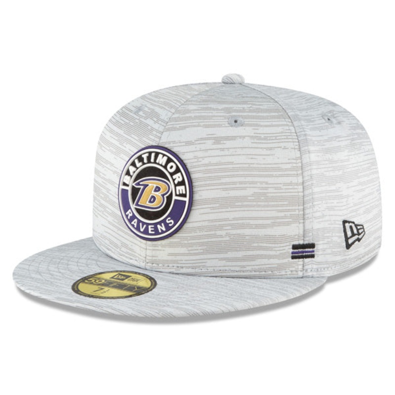 Baltimore Ravens New Era 2020 NFL Official Sideline 59FIFTY Fitted Hat – Gray 8