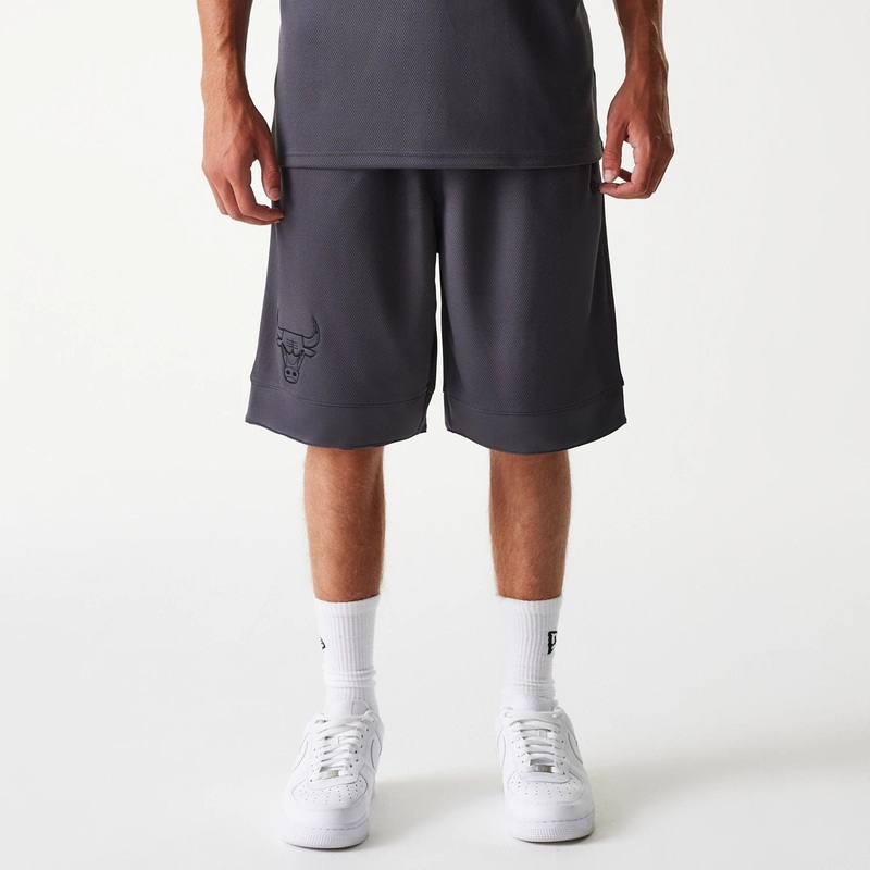 Chicago Bulls NBA Tonal Dark Grey Mesh Shorts XS