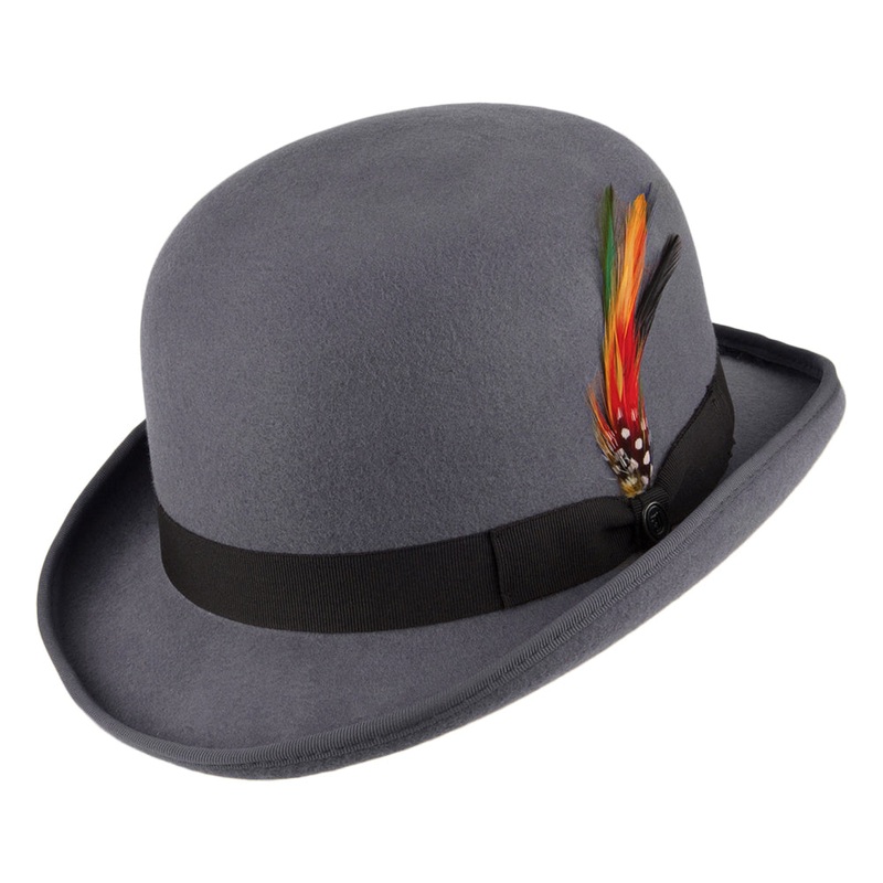 Jaxon & James English Bowler – Grey with Black Band Wholesale Prepack