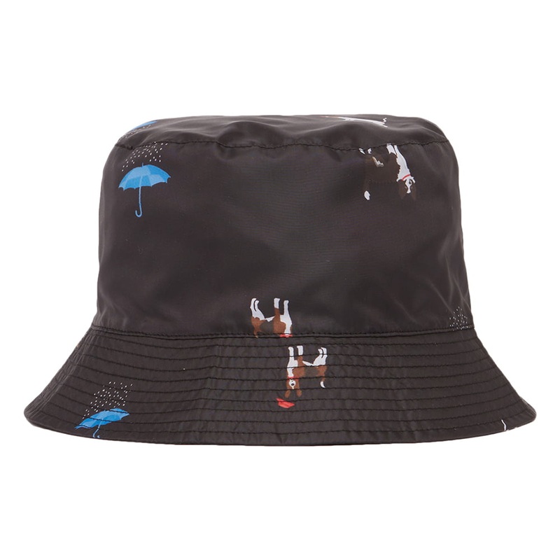 Joules Hats Rainy Day Cat Dog Bucket Hat – Black 1-Size