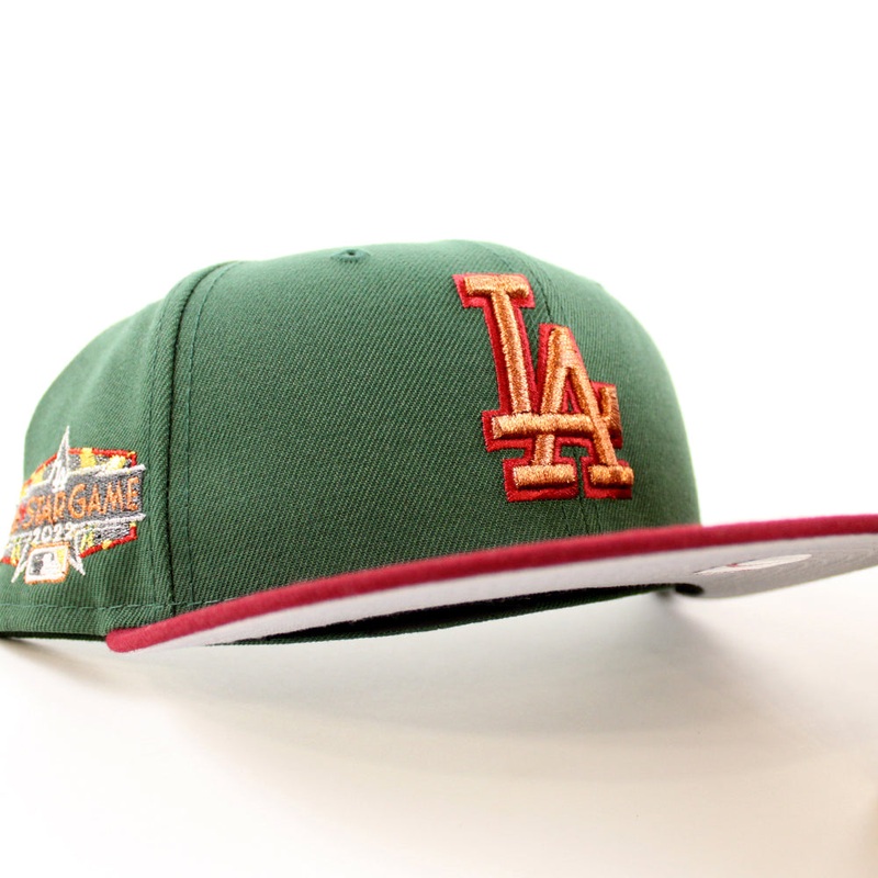 Los Angeles Dodgers 2022 All Star Game New Era 59Fifty Fitted Hat (CILANTRO CARDINAL Gray Under Brim) 7