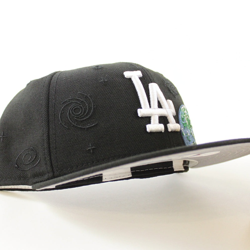 Los Angeles Dodgers GLOBAL ENERGY New Era 59Fifty Fitted Hat (Black Gray Under Brim) 6 7/8
