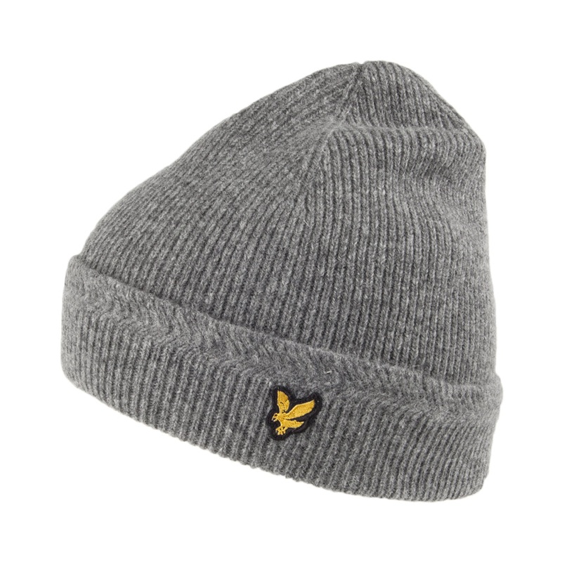 Lyle & Scott Hats Racked Rib Beanie Hat – Grey 1-Size