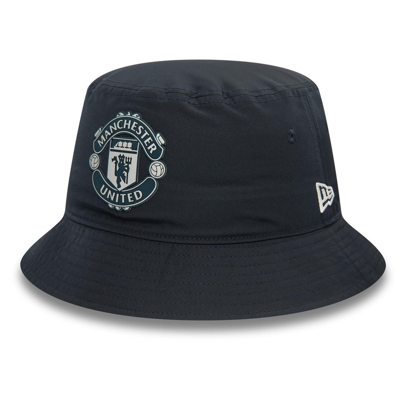 Manchester United FC Rubber Woven Navy Bucket Hat S