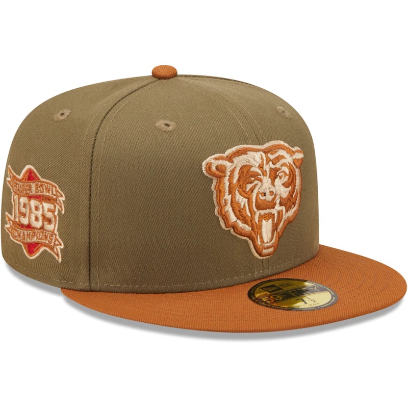 New Era Chicago Bears 1985 Super Bowl Olive/Brown Toasted Peanut 59FIFTY Fitted Hat