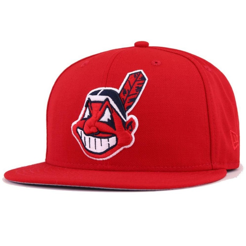 New Era Cleveland Indians Scarlet Chief Wahoo 59FIFTY Fitted Hat