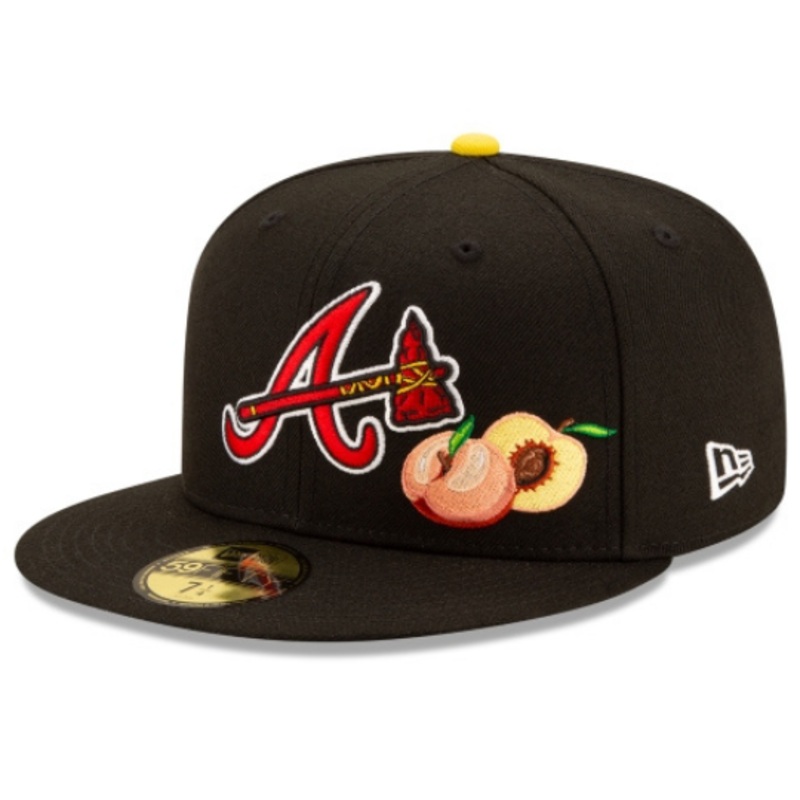 New Era Offset X Atlanta Braves Black 59fifty Fitted Hat