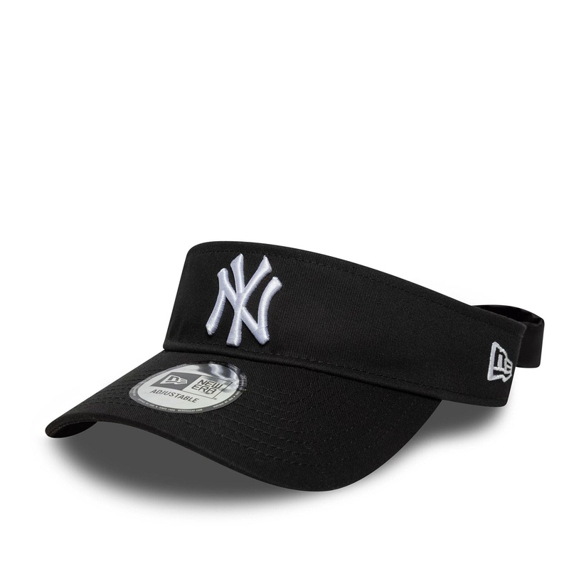 New York Yankees MLB Midi Logo Black Bow Back Visor Cap OSFM