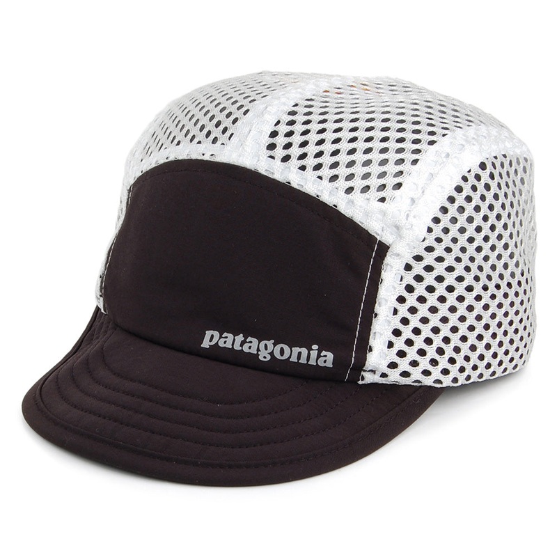 Patagonia Hats Duckbill Recycled 5 Panel Cap – Black-White Adjustable