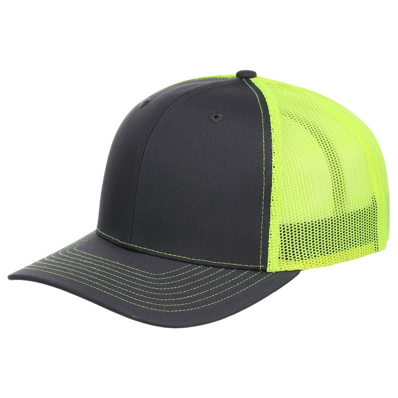 Richardson 112 Trucker – Charcoal/Neon Yellow Adjustable