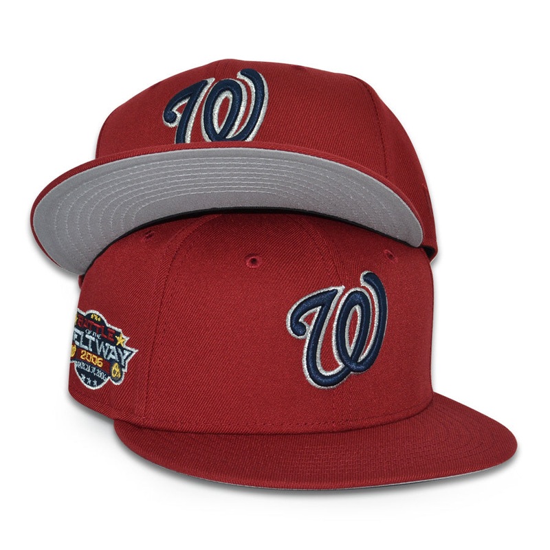 Washington Nationals “NO HOOK” Exclusive New Era 59Fifty Fitted Hat – Brick Red 6 7/8