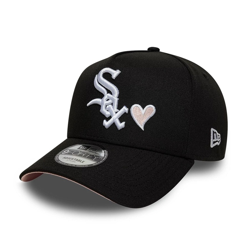 Chicago White Sox MLB Heart Black 9FORTY A-Frame Adjustable Cap OSFA