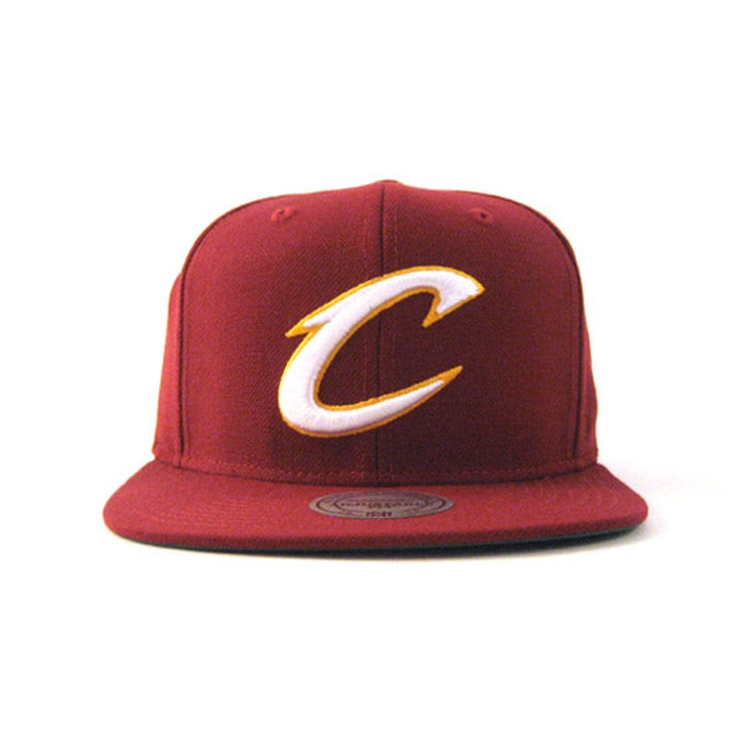 Cleveland Cavaliers Mitchell & Ness Snapback Hats (Burgundy) One Size