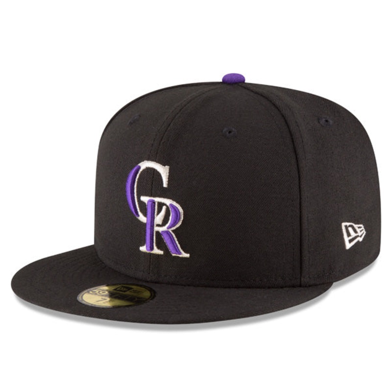 Colorado Rockies New Era Authentic Collection Game On-Field Fitted 59Fifty MLB Hat – Black 7 3/4