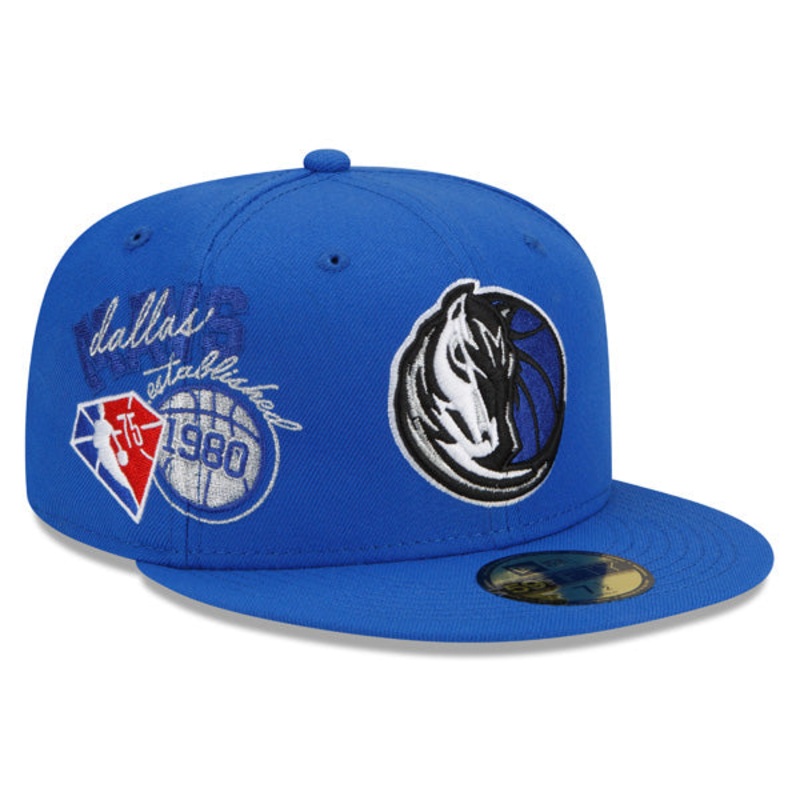 Dallas Mavericks New Era 2022 BACK HALF NBA 59Fifty Fitted Hat – Royal/Gray Bottom 6 7/8