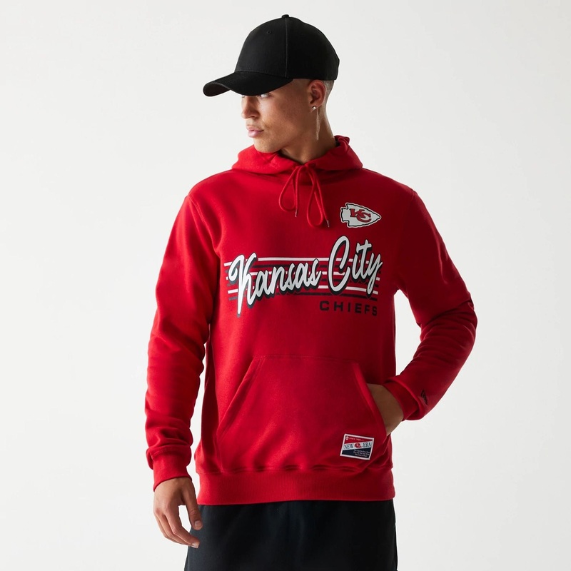 Kansas City Chiefs NFL Throwback Red Pullover Hoodie S
