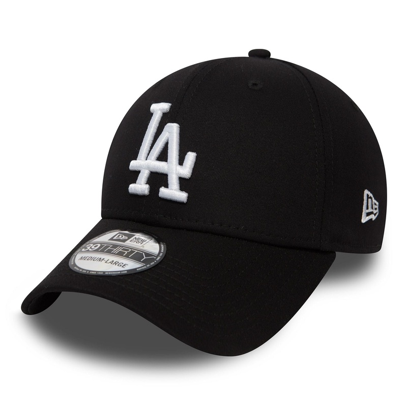 LA Dodgers Essential Black 39THIRTY Cap XS-S