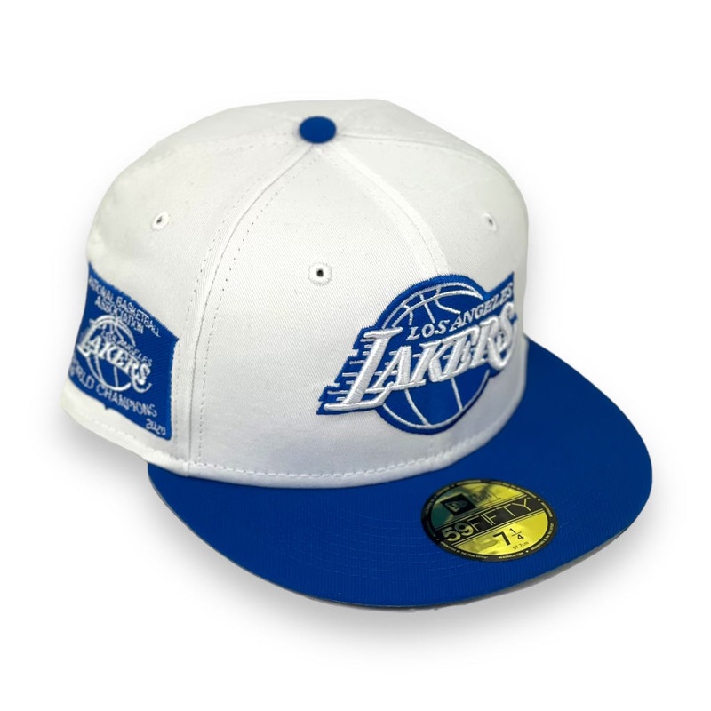 LOS ANGELES LAKERS (2020 CHAMPS) NEW ERA 59FIFTY FITTED (GREY UNDER VISOR) 67/8