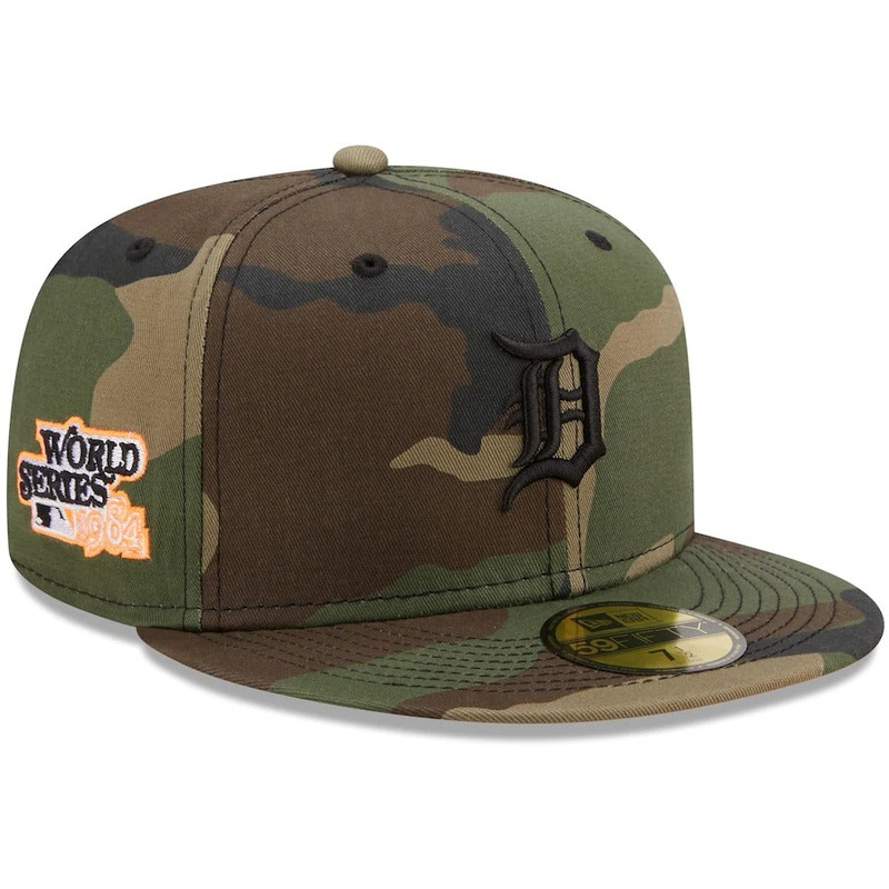 New Era Detroit Tigers Camo 1984 World Series Flame Undervisor 59FIFTY Fitted Hat