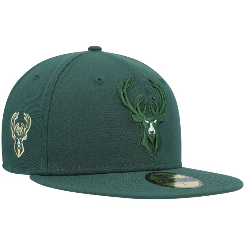 New Era Hunter Green Milwaukee Bucks Elements Tonal 59FIFTY Fitted Hat