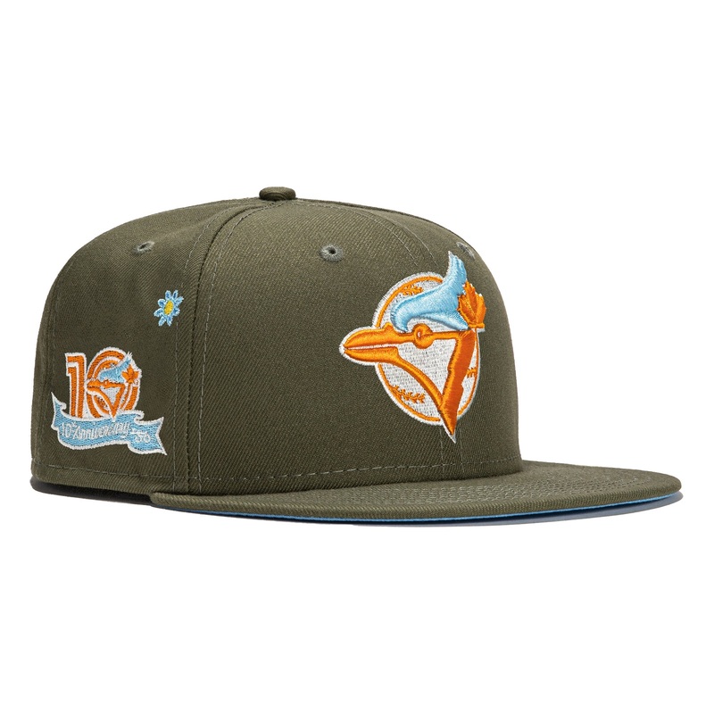 New Era  Super Bloom Toronto Blue Jays Olive 10th Anniversary 2022 59FIFTY Fitted Hat