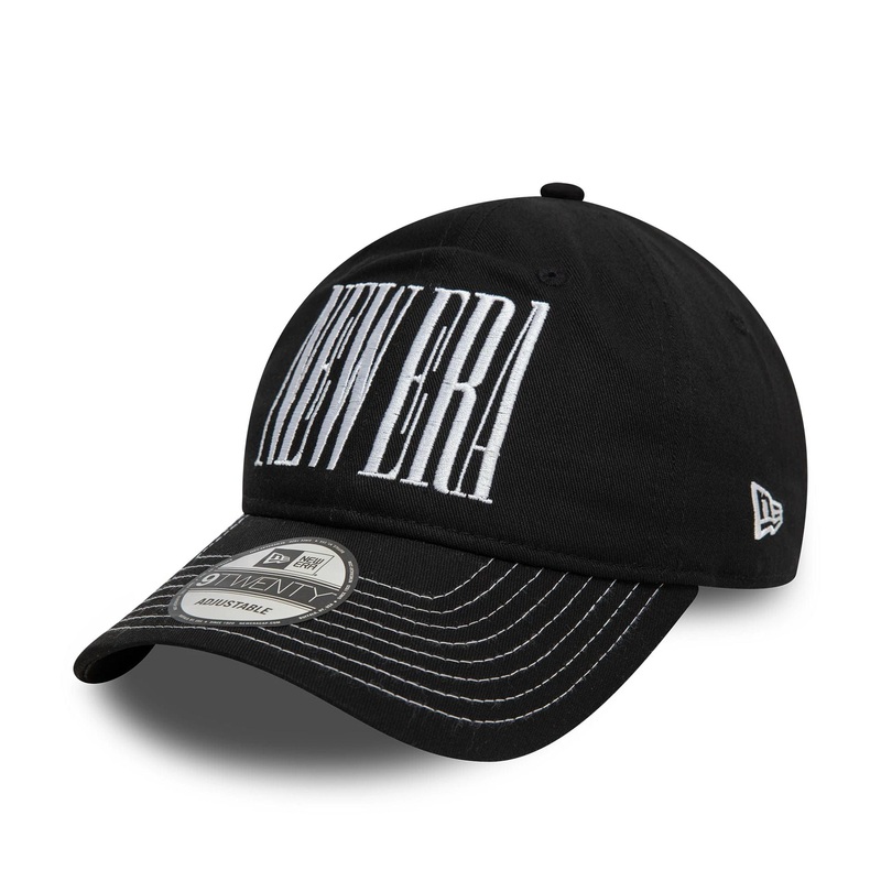 New Era Wordmark Black 9TWENTY Adjustable Cap OSFM