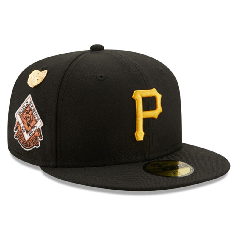 Pittsburgh Pirates 1960 WORLD SERIES Exclusive New Era 59Fifty Fitted Hat – Black/Green Bottom 6 7/8